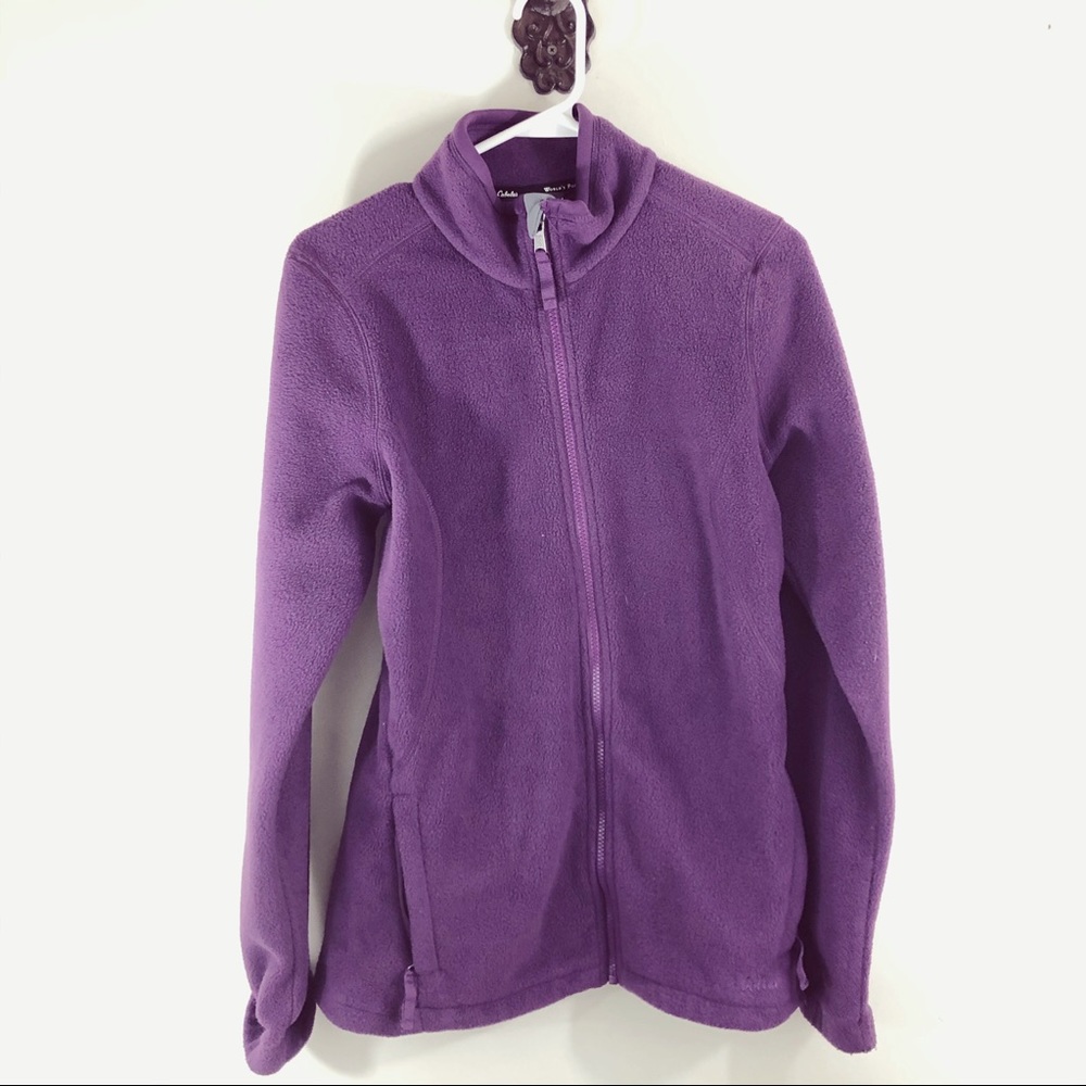 Cabela’s Womens Full Zip Fleece Jacket Purple Size Small